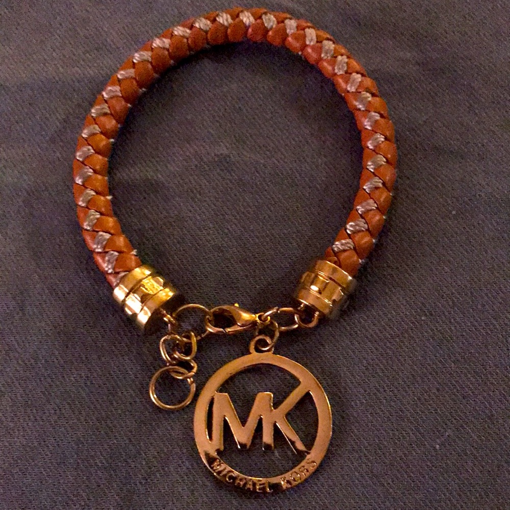 EUC Michael Kors Woven Bracelet with Charm & Extender - Picture 2 of 4